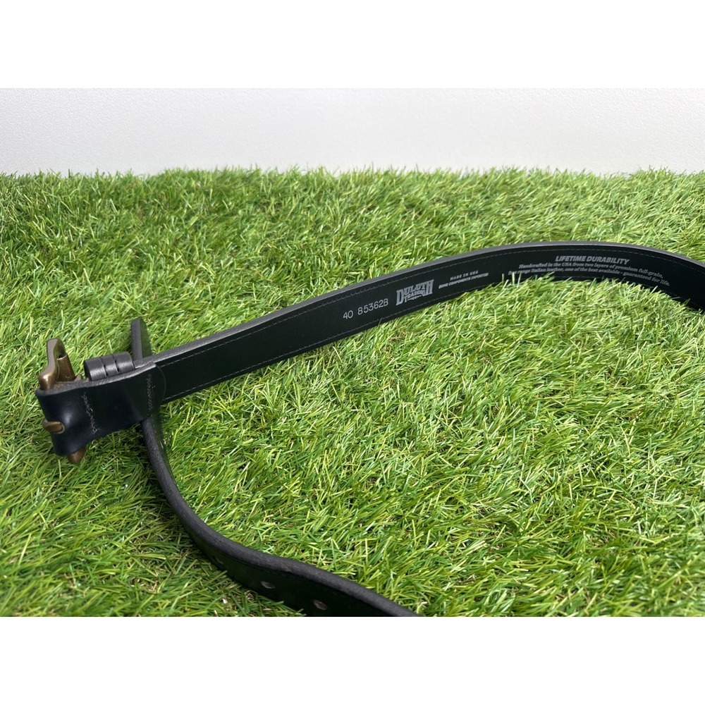 Duluth Trading Co Men Black Full Grain Italian Leather Belt 40 Made in US 85362B - Picture 7 of 8